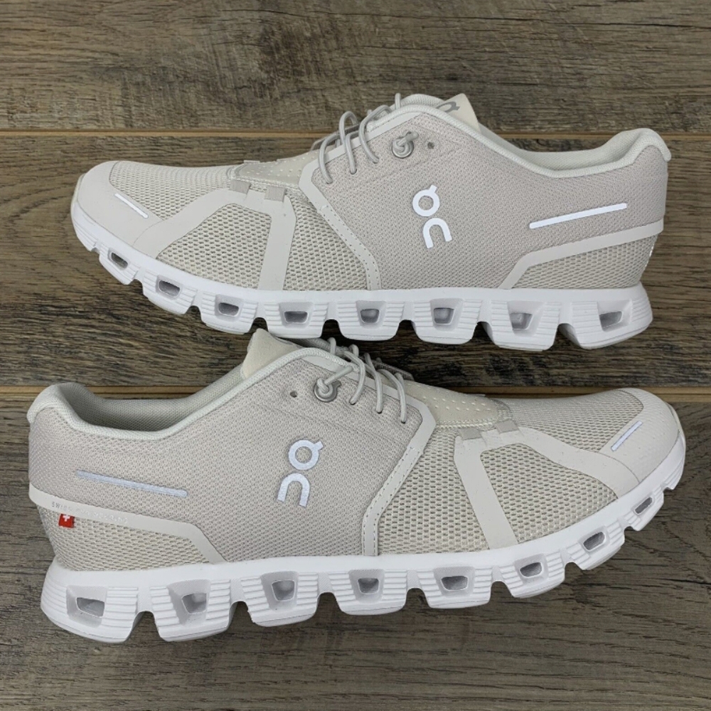On Women's Cloud 5 Shoes-Pearl/White-7